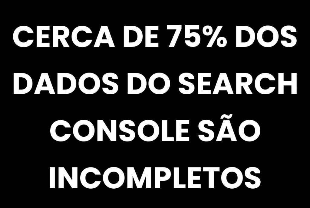 Gráfico mostrando a redução de dados disponíveis no Google Search Console